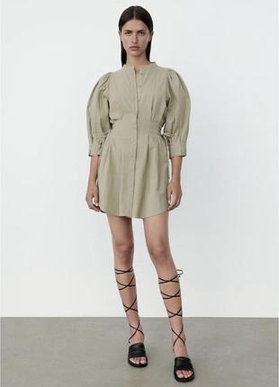 Сукня сорочка корсетна шнурівка завʼязки zara