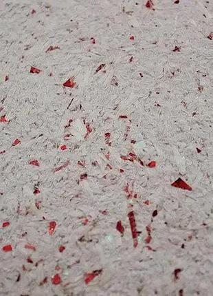 Жидкие обои, белые, цел-за, шелк, глиттеры-неоновый и красный рваный , тм " макс-колор", тип 175/1