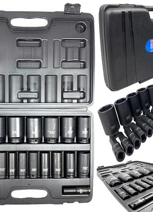 Набор ударних головок 20 шт. 1/2″ 10-38 мм. lex lxis20e