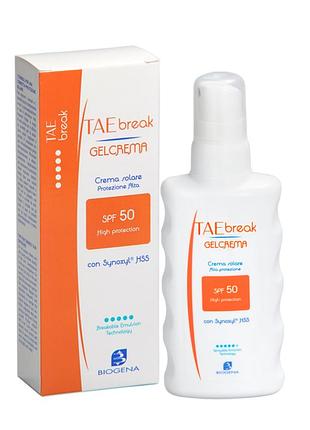 Biogena tae break gel crema spf50 солнцезащитный крем-гель spf50 для лица тела и детей, 150 мл