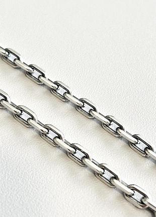 Срібний товстий литий якірний ланцюжок 60 см для чоловіка, 925 проби