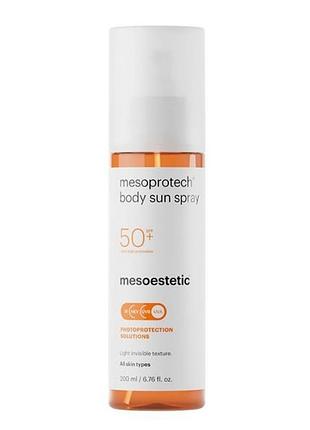 Солнцезащитный спрей для тела spf50 mesoprotech® body sun spray spf50, 200 мл