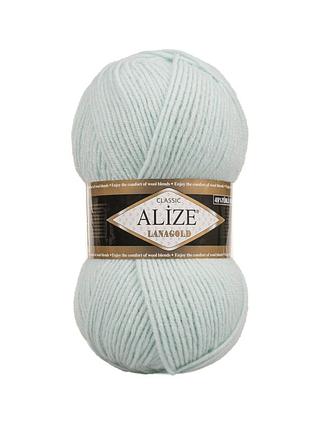Пряжа alize lanagold колір мятний №522  / 240 м / 100 г / турція