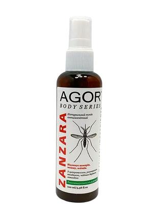 Натуральный антимоскитный тоник agor zanzara 100 мл