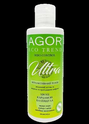 Фитоактивный тоник agor ultra для жирной и проблемной кожи 200 мл