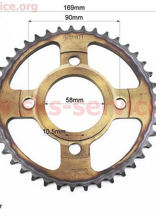 Звезда задняя на мотоцикл квадроцикл - 428h-41t - d=58mm crocodile (крепление 4 болта - d=90mm)