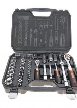 Набор насадок 6-гранных (73 предмета) (хромированные) 1/4"/1/2"