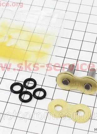 Замок ланцюга 520н (d. i. d.) vx gold (з сальниками) під расклепку.