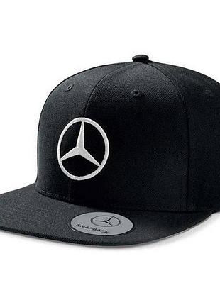 Оригінальна чоловіча бейсболка mercedes men's flat brim cap, black (b66953170)