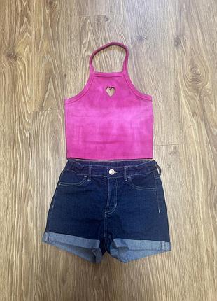 Шорти джинсові і топ zara h&m 116-122 р
