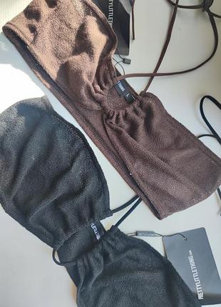 Топ на завязках, шоколадный топ