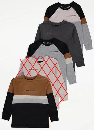 Набір з 5 топів з довгими рукавами cut and sew unlimited slogan