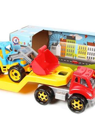 Дитяча машина автовоз с трактором 3916 технок