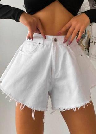Женские трендовые джинсовые шорты юбка, разлетайка с необработанными краями