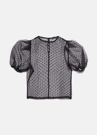 Женская блуза черного цвета бренда zara