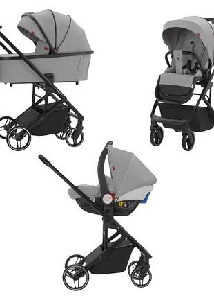 Універсальна коляска 3 в 1 carrello alfa + (каррелло альфа +)  cloud grey