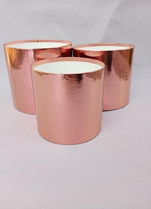 Подарункові коробки без кришки/набір 3 шт./світлий глянець