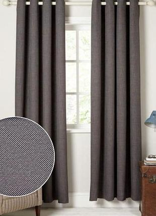 Шторная ткань рогожка блекаут v-123 серого цвета турецкие шторы не пропускающие свет