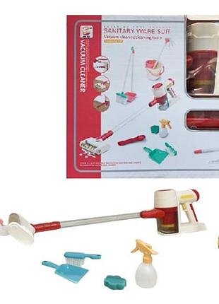 Дитячий набір для прибирання 8005 з відром та пилососом на батарейках. в коробці р.42,7*12,5*32,7 см