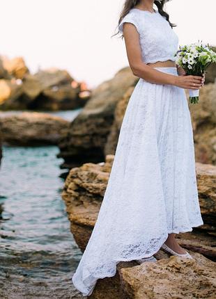 Весельное платье ретро стиль на миниатюрную девушку итальянское кружево