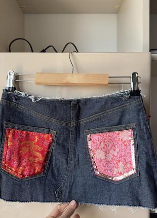 Джинсовая юбка в японском стиле не levi’s evisu