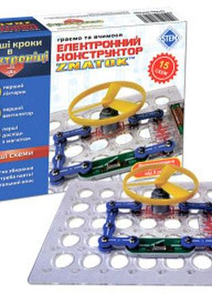 Конструктор-znatok первые шаги в электронице (15 схем, набор а) (rew-k060