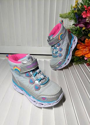 Черевики чоботи на дівчинку осінь 🍂 зима ❄️ skechers 23р устілка 14-14,5 см