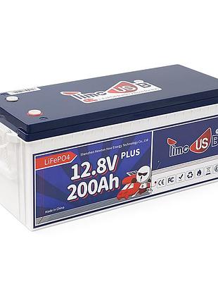 Аккумуляторная батарея lifepo4 timeusb 12.8v 200ah plus, 2560wh, bms 200a, 532*207*216мм