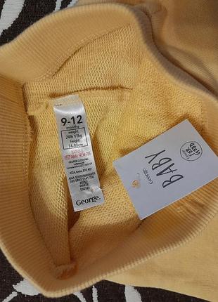Штаны трикотажные 100% хлопок на девочку 9-12 месяцев, фирмы zip-up george3 фото