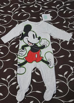 Человечек хлопковый на ребенка 9 месяцев, фирмы disney baby