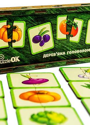 Деревянная головоломка "овощи" puzzleok