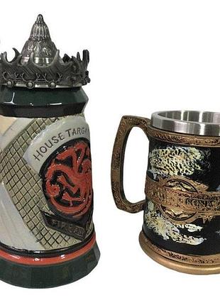 Подарунковий набір кухоль game of thrones house targaryen fire and blood гра престолів і сім королівств