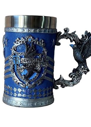 Кружка чашка бокал 3d  нержавеющая сталь гарри поттер ravenclaw 500мл