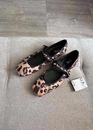 Леопардові балетки zara