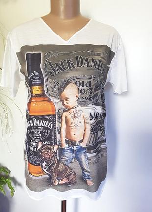 Прикольная футболка хлопок унисекс jack daniel's