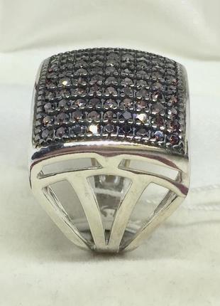 Новое родированое серебряное кольцо фианиты серебро 925 пробы4 фото