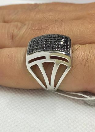 Новое родированое серебряное кольцо фианиты серебро 925 пробы7 фото