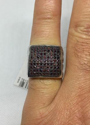 Новое родированое серебряное кольцо фианиты серебро 925 пробы8 фото
