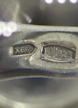 Новое родированое серебряное кольцо фианиты серебро 925 пробы10 фото