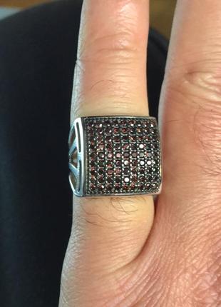 Новое родированое серебряное кольцо фианиты серебро 925 пробы9 фото