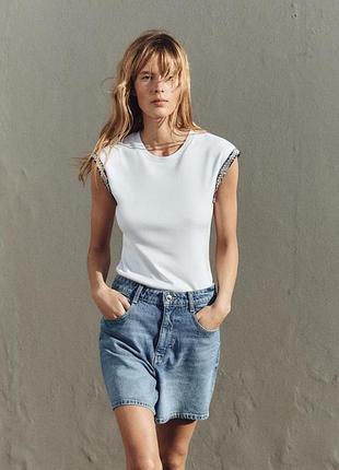 Футболка з контрастним кантом zara