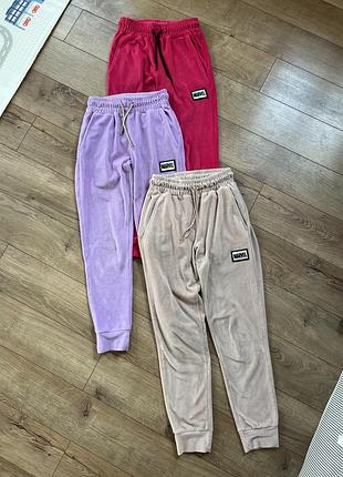 Велюрові штани на манжеті