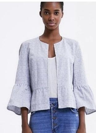 Коттоновый хлопоковый пиджак жакет