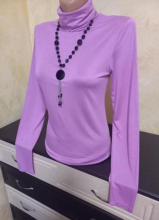 Водолазка maddison 95% cotton сиреневый цвет s-m