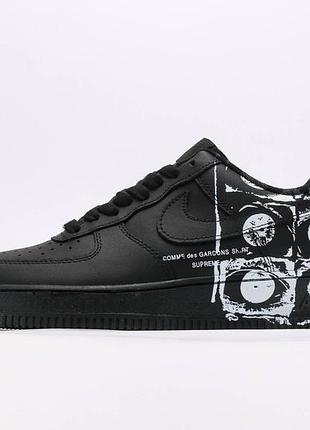 Кросівки 36-45 air force 1 low х comme des garçons supreme black