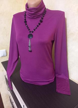 Водолазка maddison 95% cotton фиолетовый цвет s-m4 фото