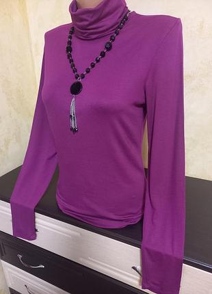 Водолазка maddison 95% cotton фиолетовый цвет s-m
