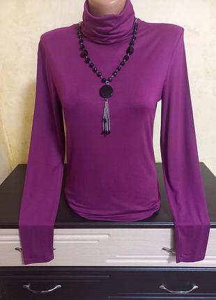 Водолазка maddison 95% cotton фиолетовый цвет s-m3 фото