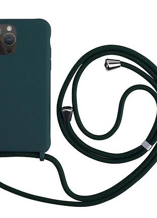 Чохол для телефона із силікону з ремінцем через плече для iphone 15