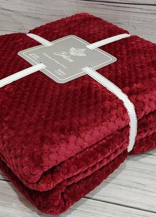 Плед микрофибра евро размер 200х220 см  belizza homе красный